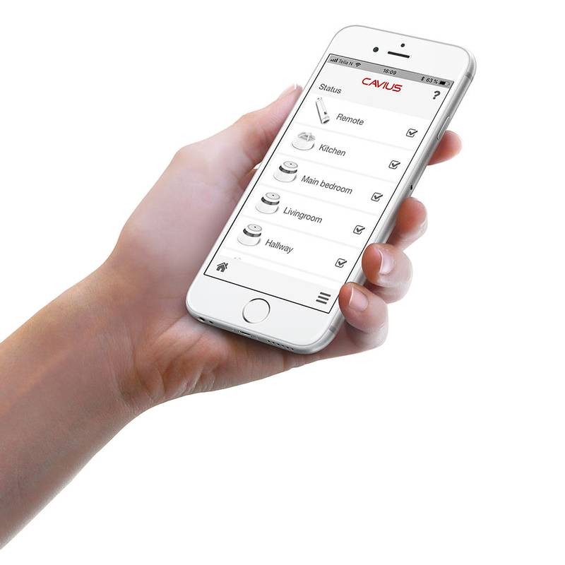Cavius alarm - HUB for varsling til gratis APP
